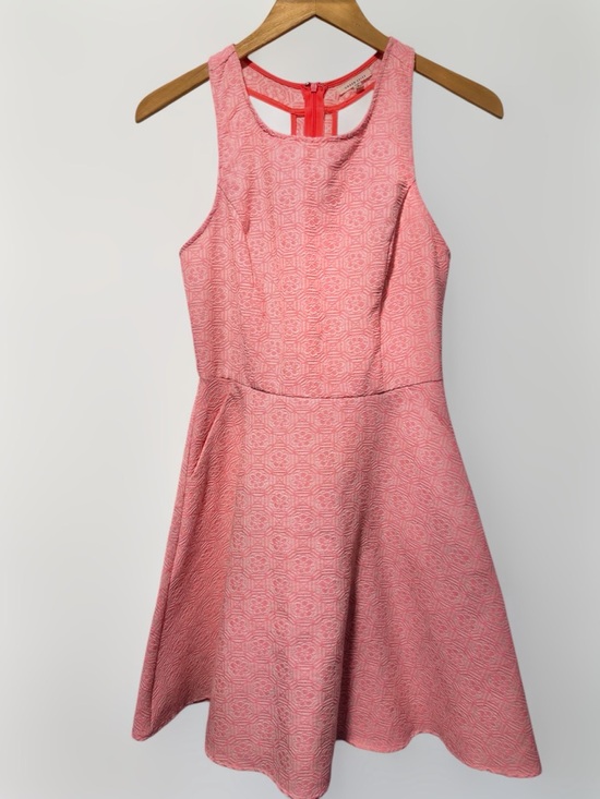 Under Skies Pink Sleeveless Fit & Flare Mini Dress Sz S - Picture 9 of 12